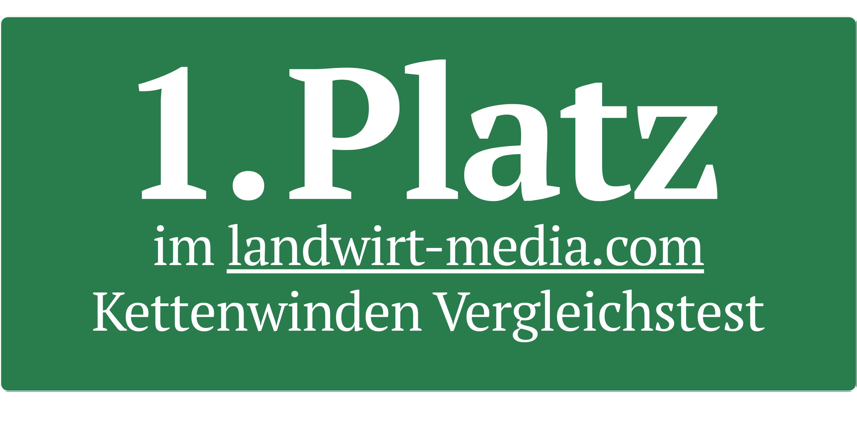 1. miejsce w teście porównawczym wciągarek łańcuchowych landwirt-media.com 2025